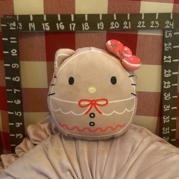 Squishmallow Sanrio Kellytoy  Plush Hello Kitty 6” Gingerbread - Picture 5 of 5